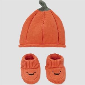 Carter's Pumpkin Hat and Booties
